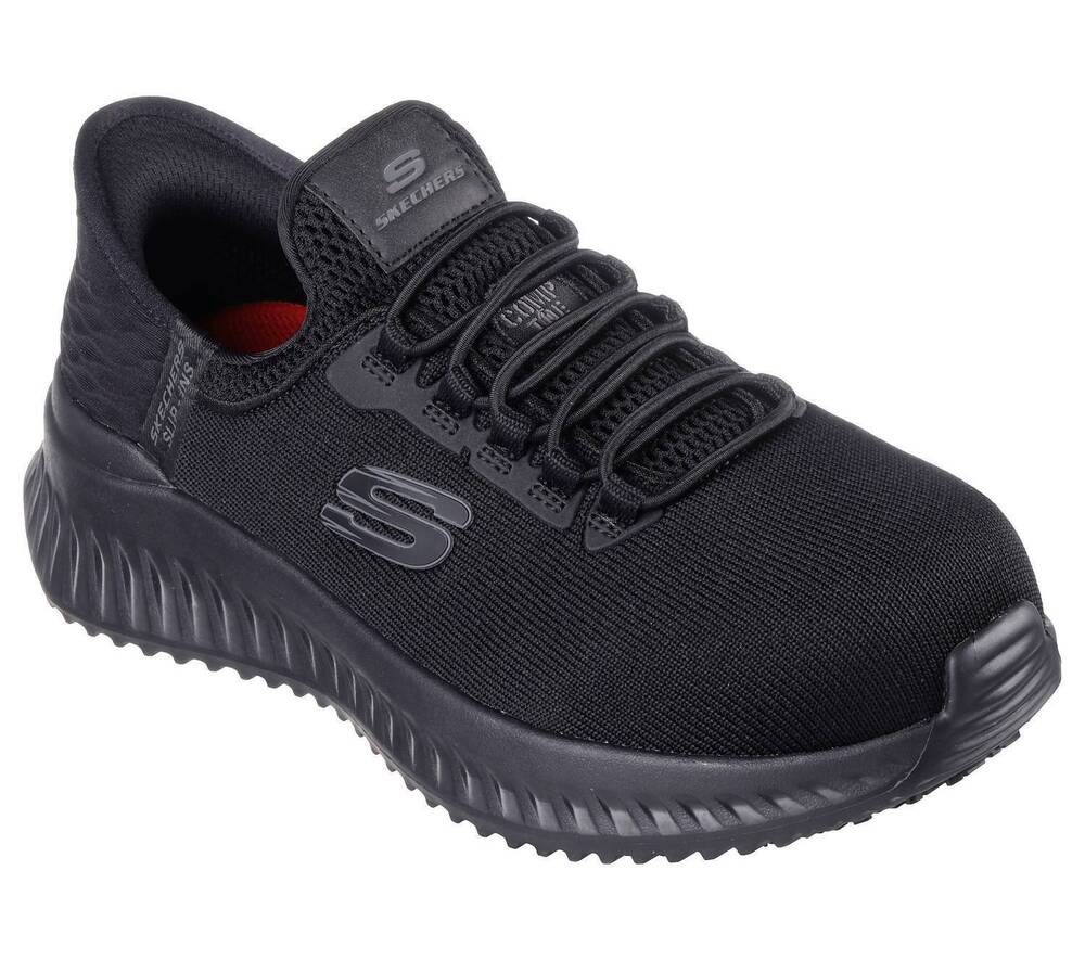 NEW SKECHERS WORK women's ombray safety trainers shoe in black